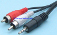 Cablu jack 3,5 stereo tata - 2 x RCA tata 2,5m